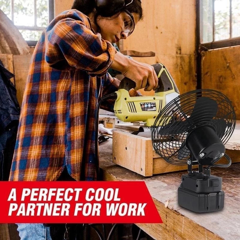 Cordless Fan - 8 inch 40000MAH Rechargeable Fan - 90°~135° Adjustable angle High Power Desk Fan - Image 7