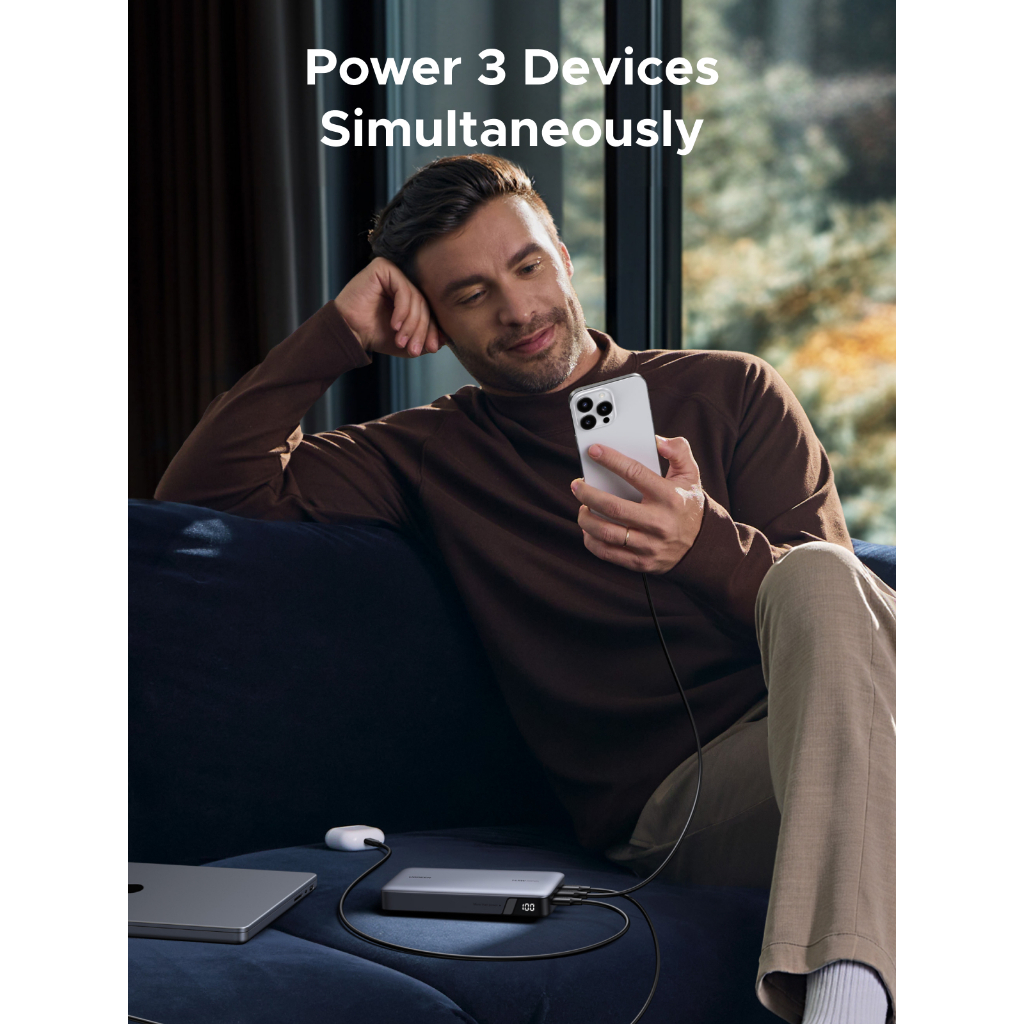 UGREEN 25000 mAh Power Bank PD 145W with Digital Display, Fast Charging for Laptops & Phones — view 3