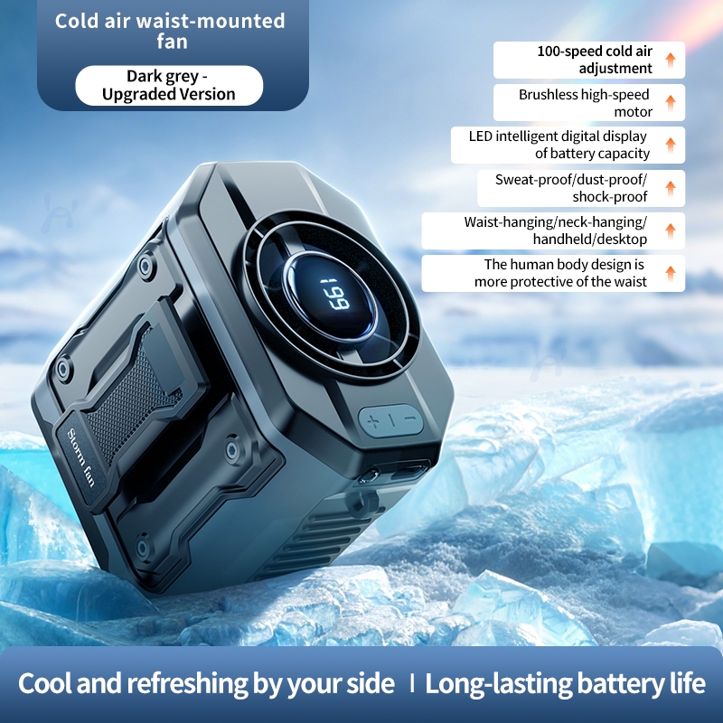 ZOLURA Y6 4-in-1 high speed multi-purpose Turbol waist fan 199 Levers with LED light and power bank - Image 8