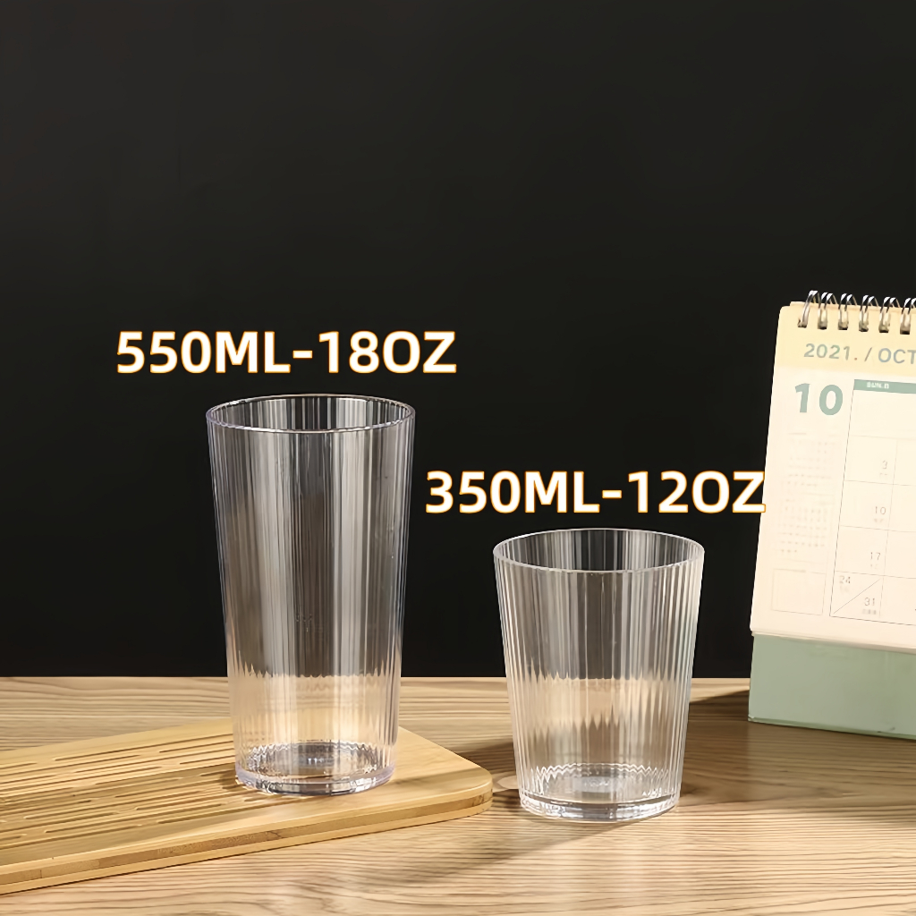 INXX 6 Piece Unbreakable Acrylic Drinking Glass Set – Durable and Lightweight Chowking Baso/Acrylic — view 4