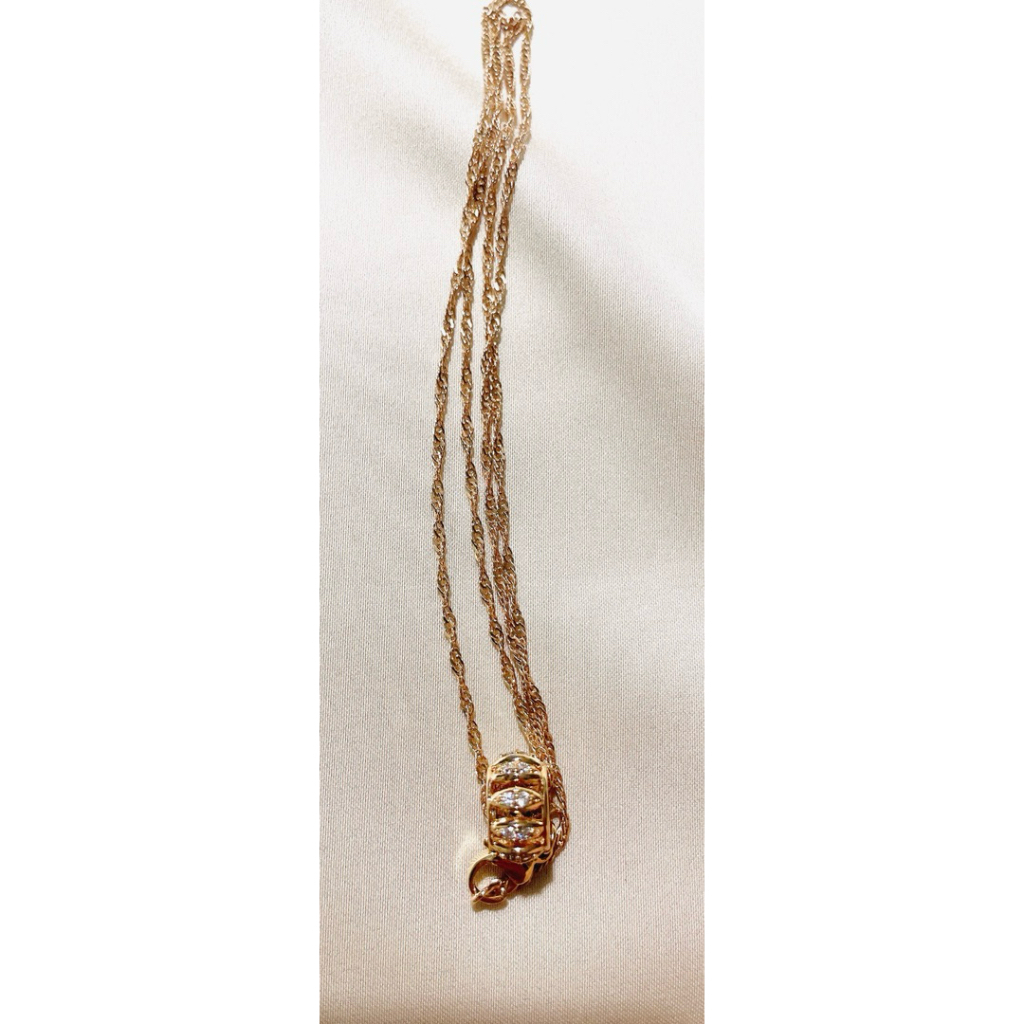 Barrel Diamond Necklace Champagne setting product photo 4