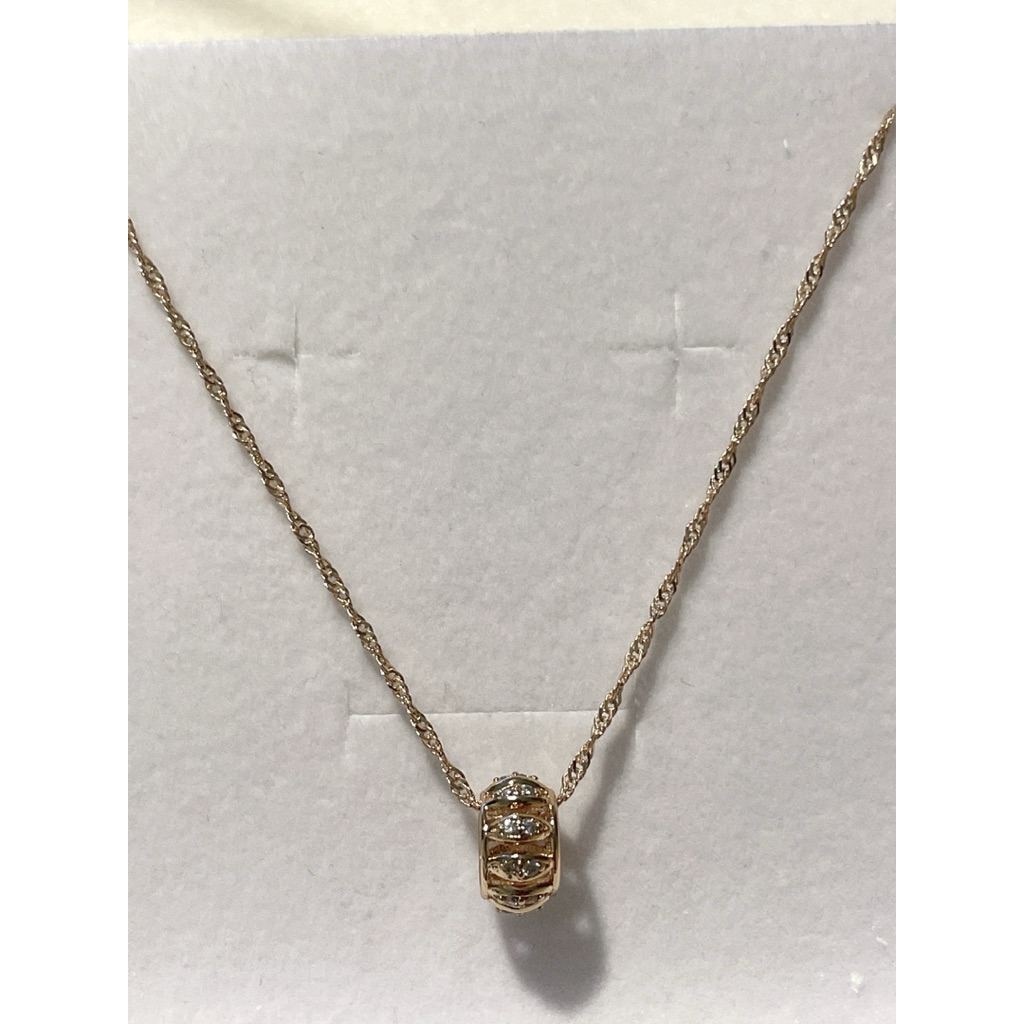Barrel Diamond Necklace Champagne setting product photo 2
