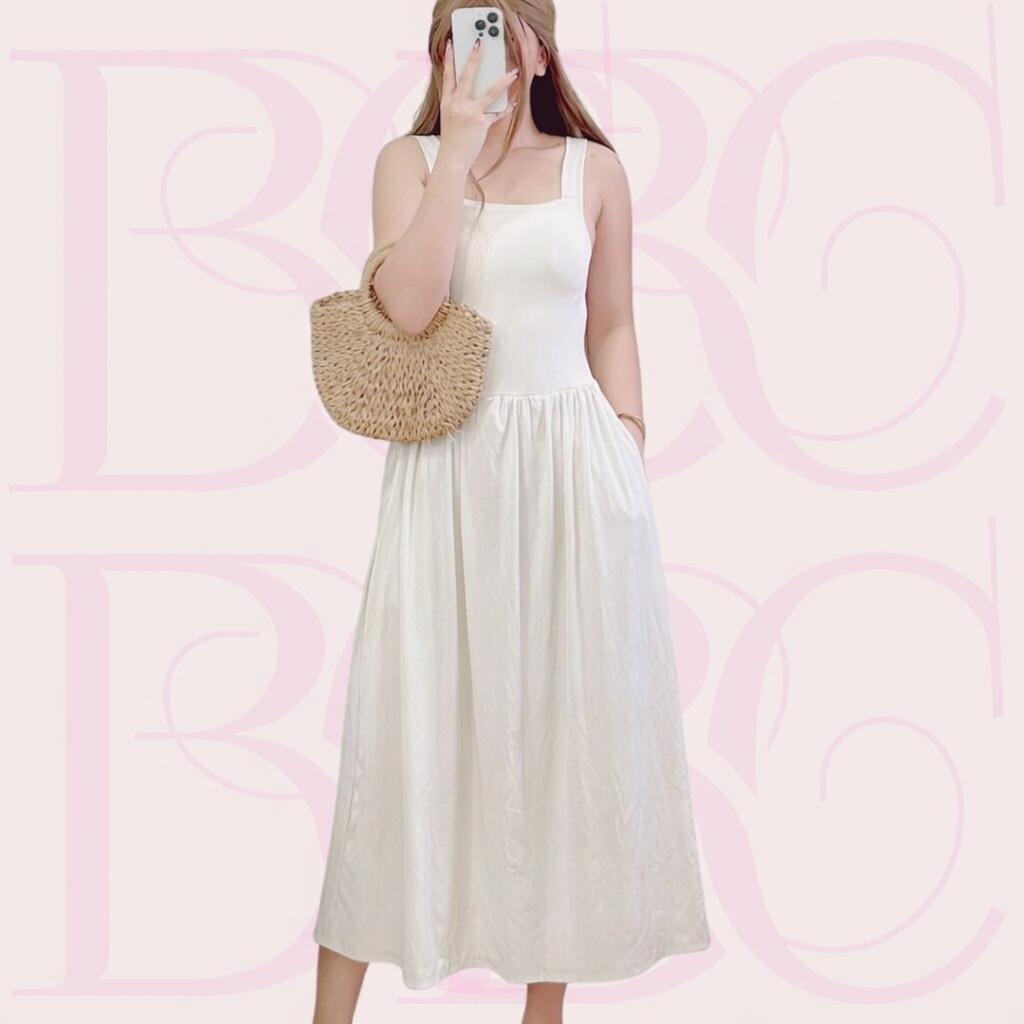 shopee white dress Sexy Pleated Sling Dresses Women Loose V-neck Sleeveless Backless Mini 2025 Spring New Female Chic Beach Robes The gown features a graceful square neckline adorned with intricate lace trim that continues down the bust New Arrival Filipiniana Top and