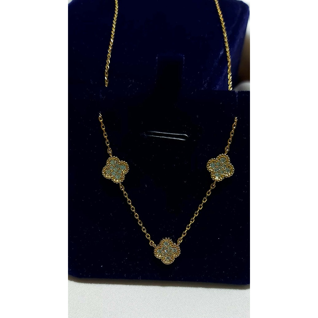 Inspired 3-Station Necklace | Diamond Accents | Adjustable 15–17 Inches product photo 5