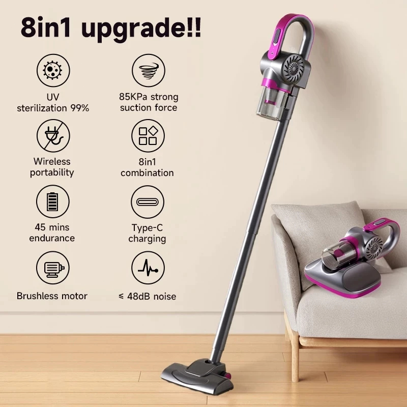 TOSHIBA Cordless Vacuum Cleaner 168000Pa Suction UV Mite Removal Brushless Motor 8in1 — view 8