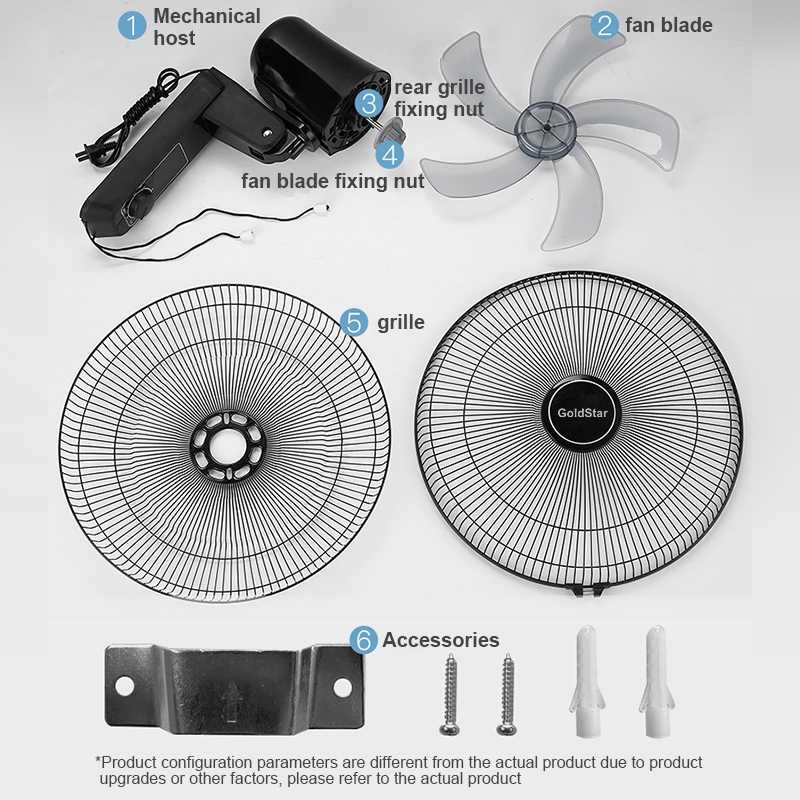 Gold Star Powerful Electric Fan Wall Fan Multifuction Stand Fan Energy Saving - Image 7