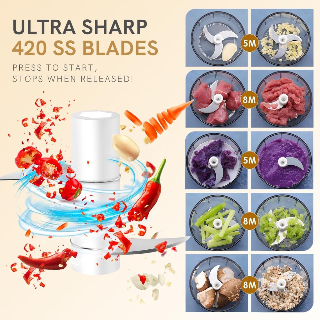 300ml Capacity meat grinder Food processor electric meat grinder Portable electric garlic masher — view 6