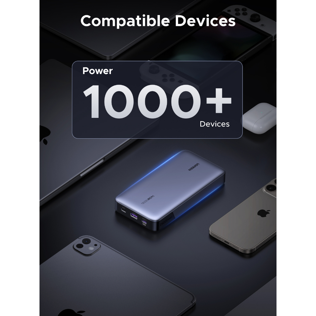 UGREEN 25000 mAh Power Bank PD 145W with Digital Display, Fast Charging for Laptops & Phones — view 7