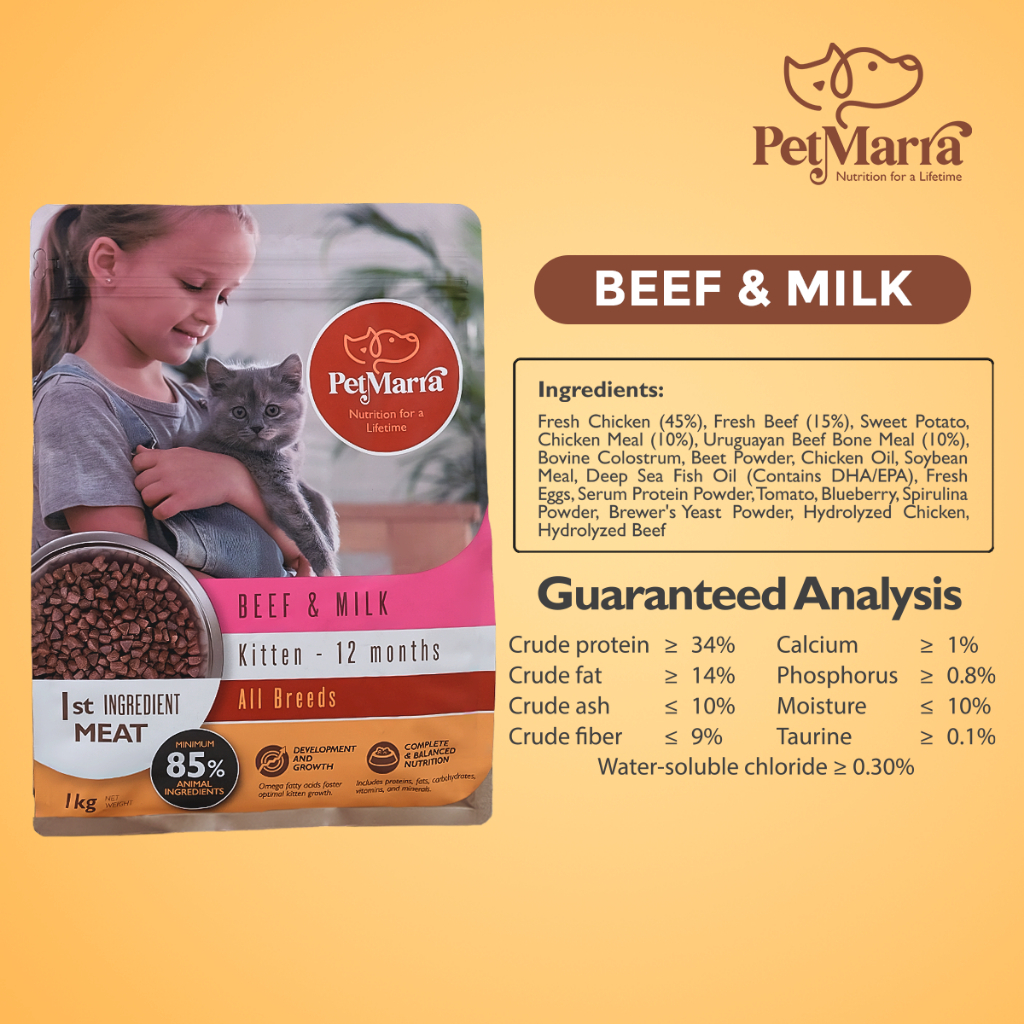 PetMarra Adult Cat Kitten Dry Food Oceanfish Chicken Liver Flavor 1kg Collection cats kibble — view 5