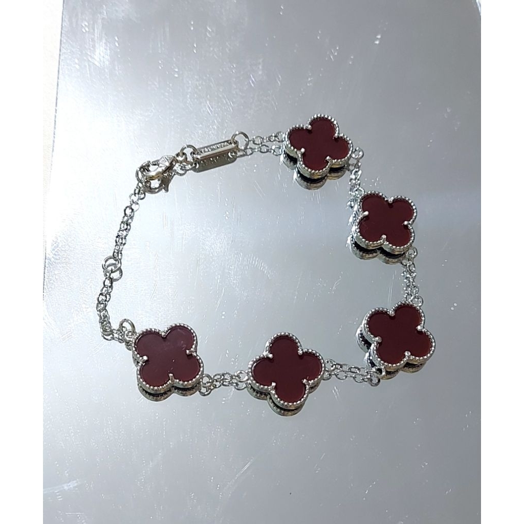 Clover leaf Maroon VC@ Bracelet product photo 4