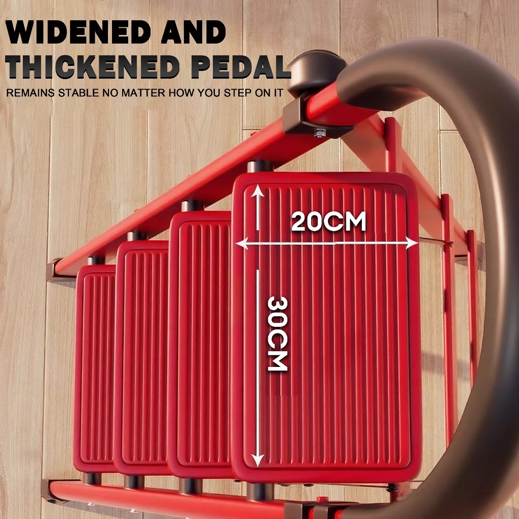 ladder foldable aluminum heavy duty Thicker 2/3/4/5/6/7/8 Steps Multifunction Household Ladder — view 2