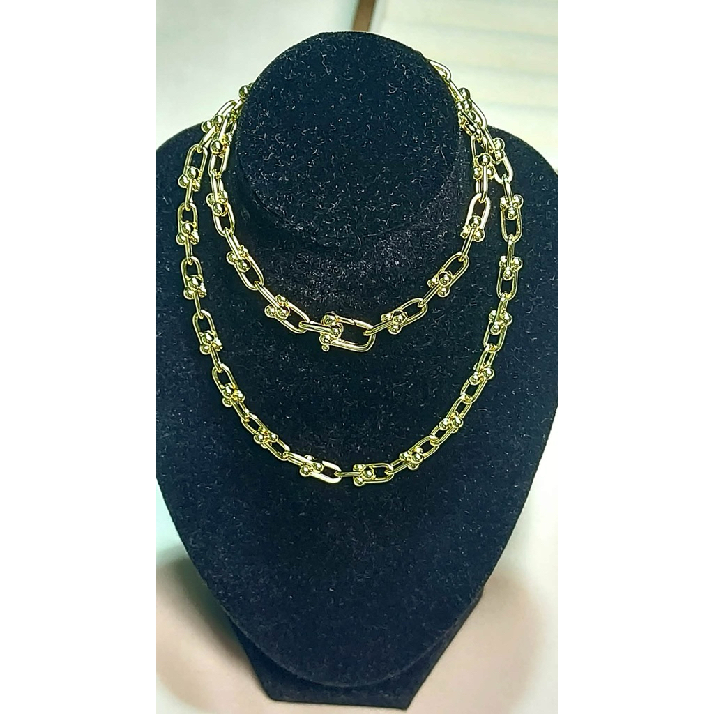 Hardware Link Necklace | Yellow Gold Setting | 16 Inches product photo 4