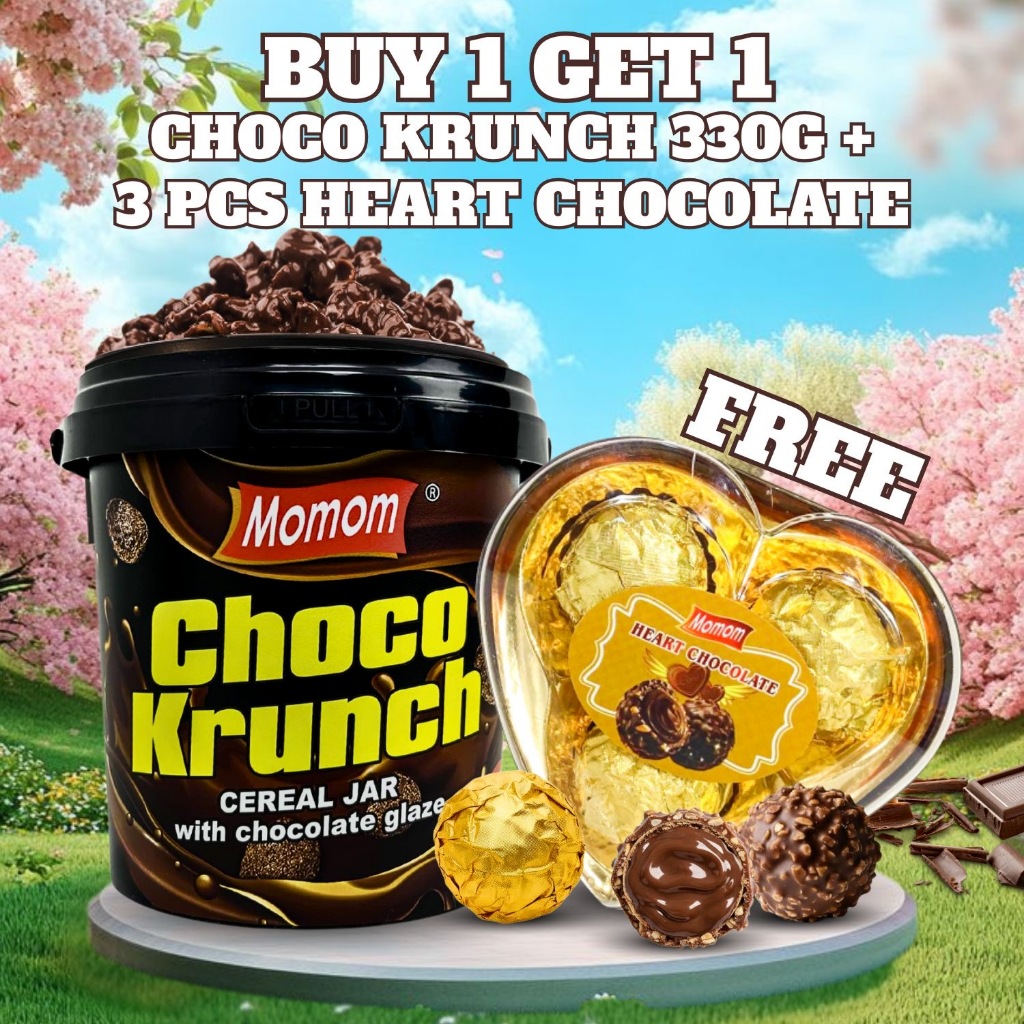 [BUY 1 TAKE 1] Momom Food Chocolate Krunch, Crunchy Cereal Snack with Chocolate Glazed (330g) — view 5