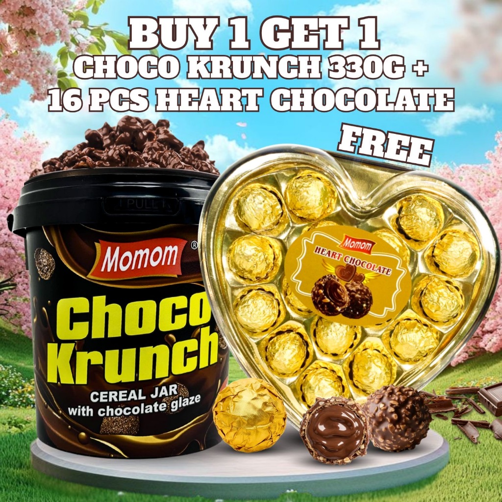 [BUY 1 TAKE 1] Momom Food Chocolate Krunch, Crunchy Cereal Snack with Chocolate Glazed (330g) — view 7