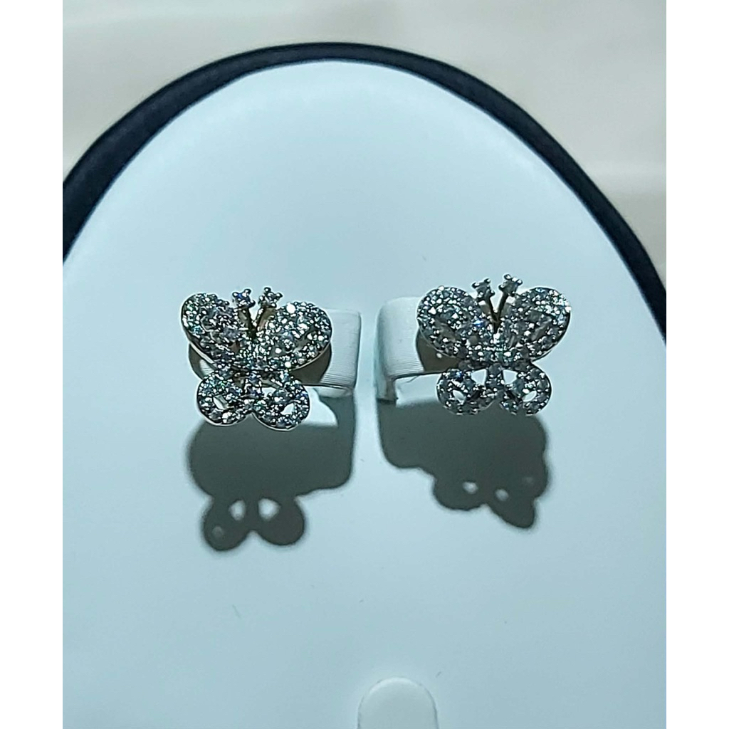 Petite Diamond Butterfly Earrings | Champagne Setting product photo 3