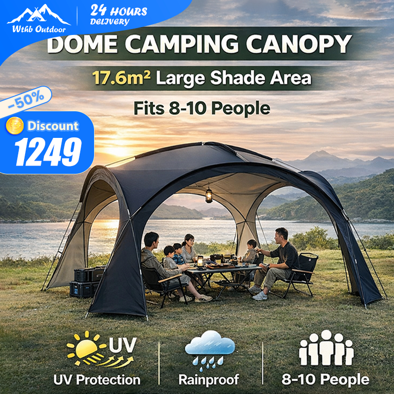 WTHB outdoor camping tent Portable waterproof family tent for 8-12 person with Door Cloth sun shade