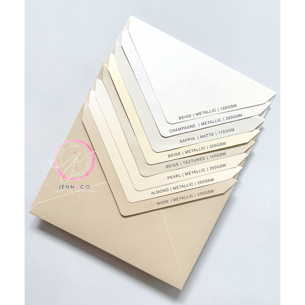 Envelopes — Beige, Cream, Champagne, White, Nude