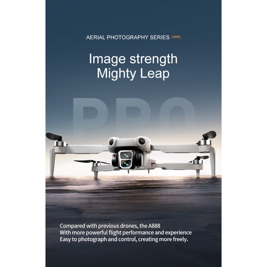 dji Mini A888 Drone With Camera camera 8k HD wide angle WiFi remote control aircraft record video — view 3