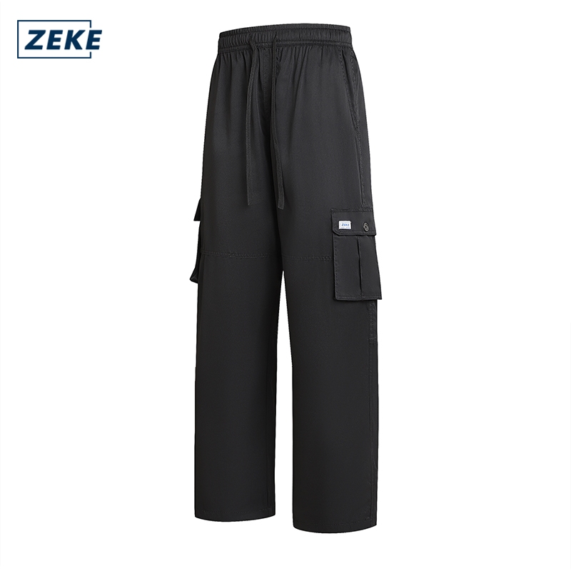 ZEKE Men Cargo Pants lalaki Tactical Six Pocket Working Cargo Pant Plain Trouser - Image 8