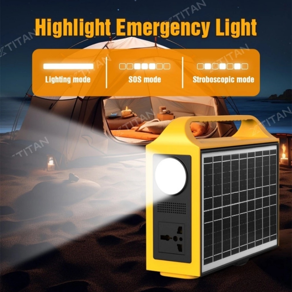 Evtor EG014 200W Portable Power Station with Built-in Solar Panel Solar Generator for Outdoor Use - Image 2