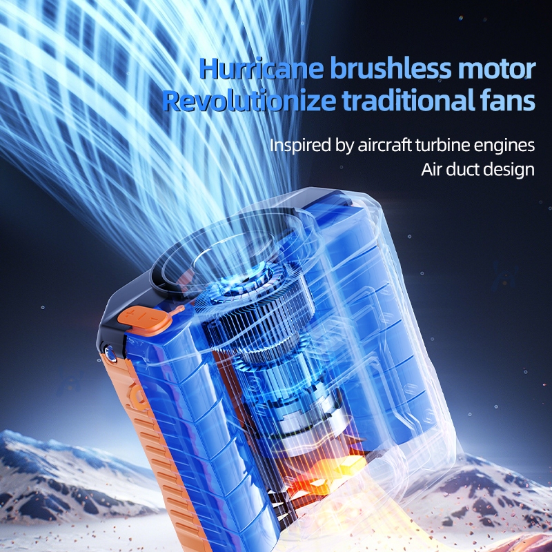 ZOLURA Y6 4-in-1 high speed multi-purpose Turbol waist fan 199 Levers with LED light and power bank - Image 5