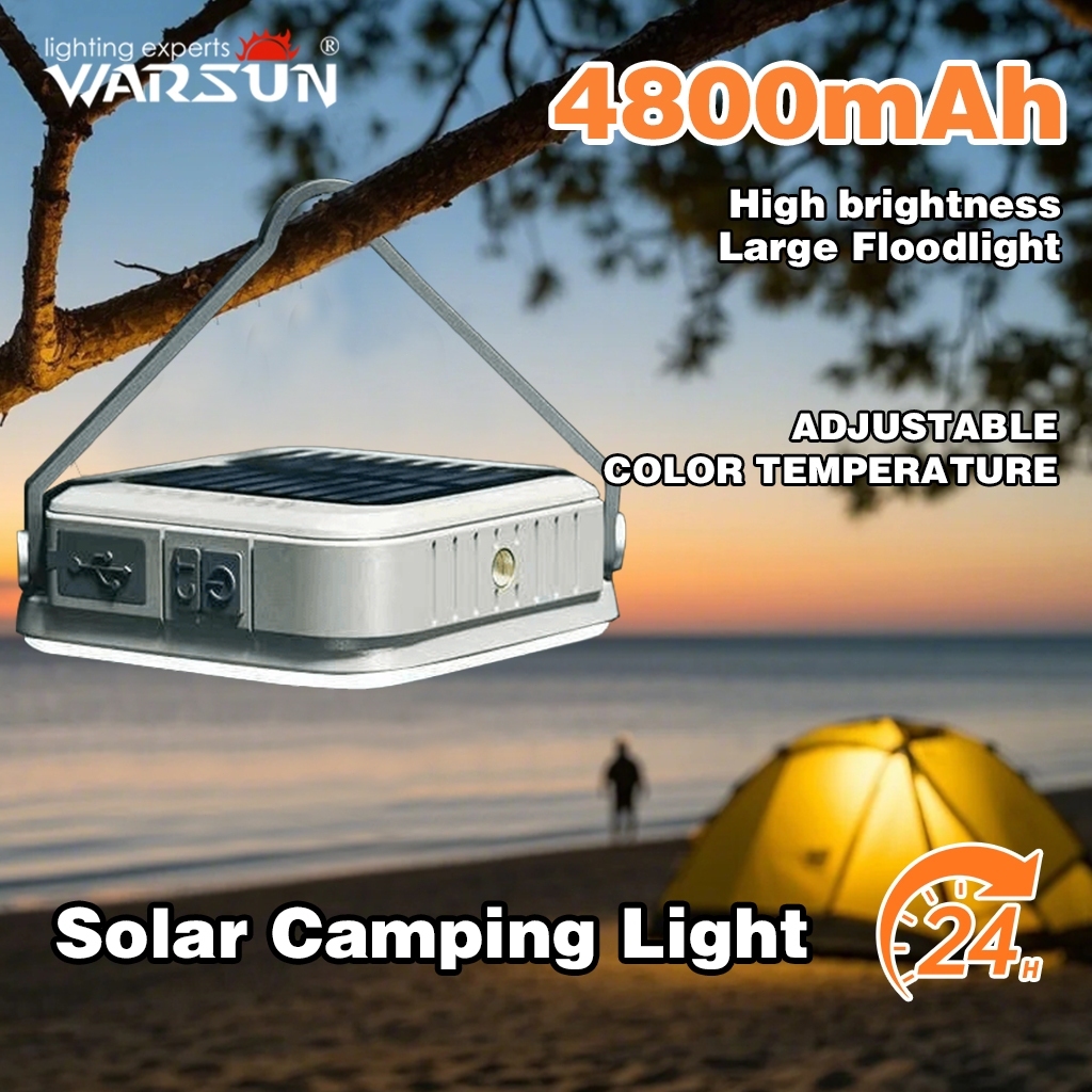 CP36 Solar Camping Light WARSUN 1000LM IPX5 Waterproof Emergency Portable for Outdoor Camping — view 2