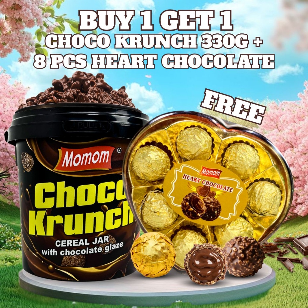 [BUY 1 TAKE 1] Momom Food Chocolate Krunch, Crunchy Cereal Snack with Chocolate Glazed (330g) — view 6