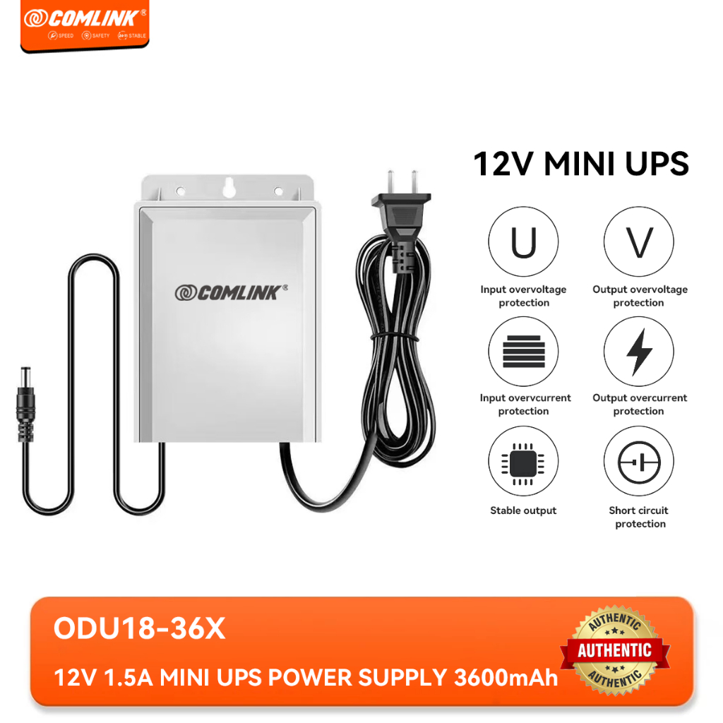 COMLINK Mini UPS 12V 1.5A 3600mAh Battery Backup For WiFi Router ONU Modem CCTV DC UPS Power Supply