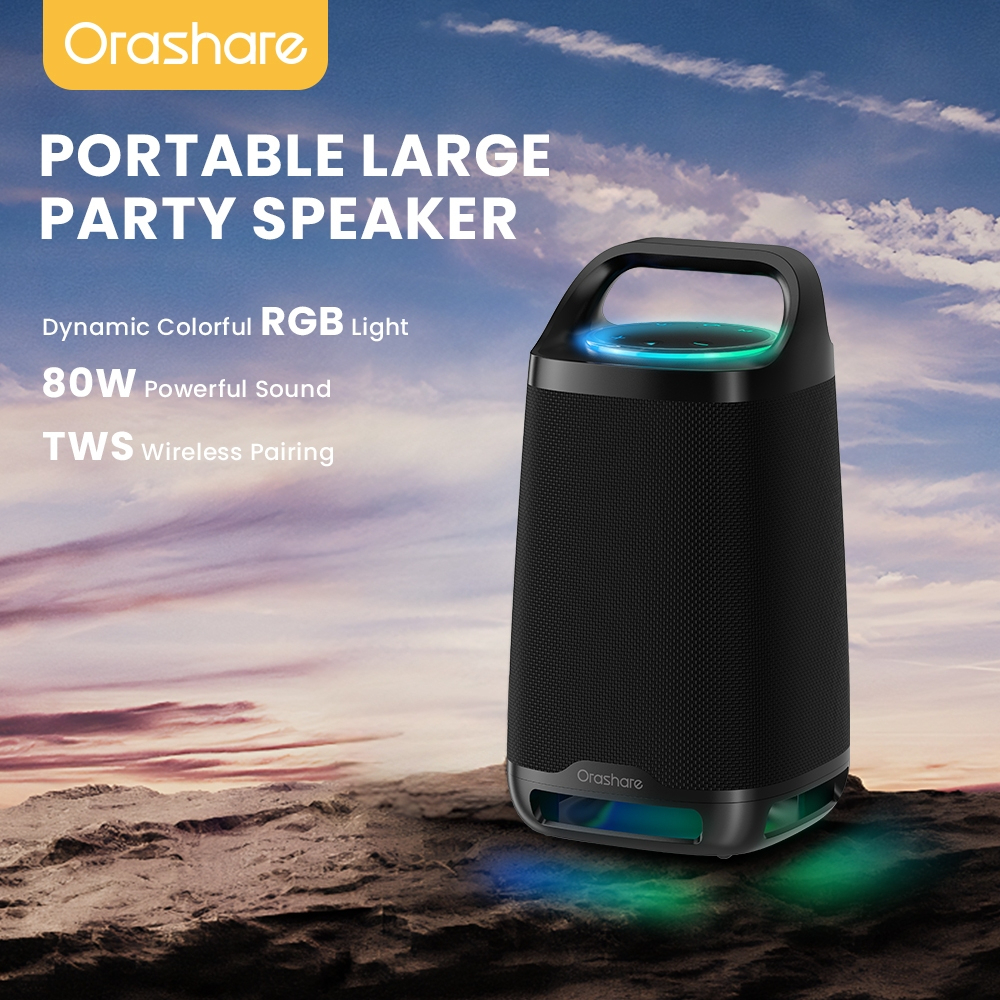 [FLASH SALE] Orashare BS21 Bluetooth Speaker 80W Sound Big Size Party Speaker with RGB