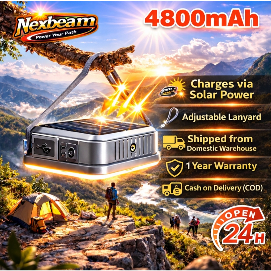 CP36 Solar Camping Light WARSUN 1000LM IPX5 Waterproof Emergency Portable for Outdoor Camping