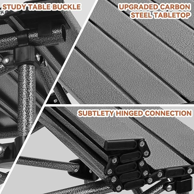 Foldable Chairs with Armrest & Camping Table Portable Folding Set with Storage Bag For Outdoor BBQ — view 7