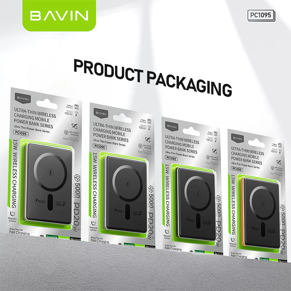 BAVIN PC1095 / PC1106 10000mAh 15W Ultra Thin Fast Charging Wireless Powerbank w/ Free Magnetic Ring - Image 7
