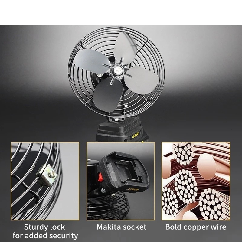 Cordless Fan - 8 inch 40000MAH Rechargeable Fan - 90°~135° Adjustable angle High Power Desk Fan - Image 4