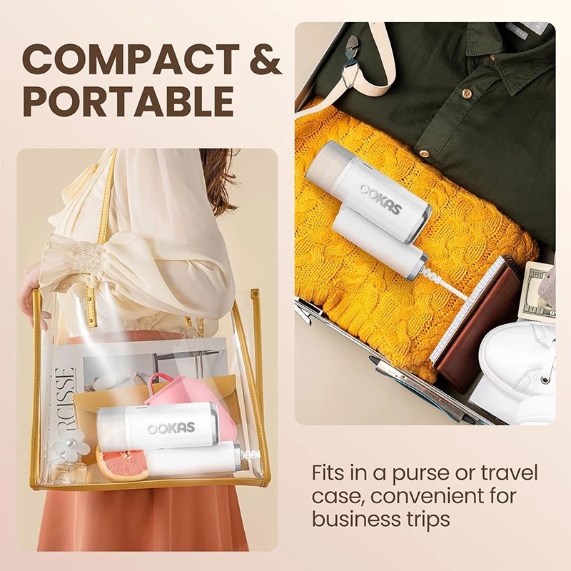 OOKAS Foldable Powerful Steamer Iron For Clothes Portable Handheld Garment Steamer Mini Flat Iron - Image 7