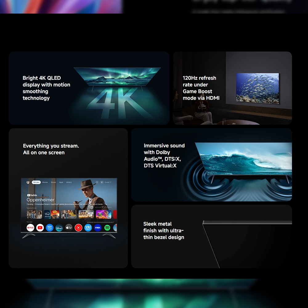 Xiaomi TV A Pro 43 2026 inch 4K Ultra HD Dolby Audio Premium Metallic Frame Android S - Image 6