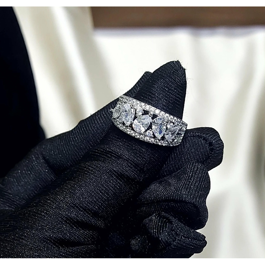 Power Statement Ring | Laboratory-Inspired Diamond Stone | Platinum Setting | Size 8 product photo 3