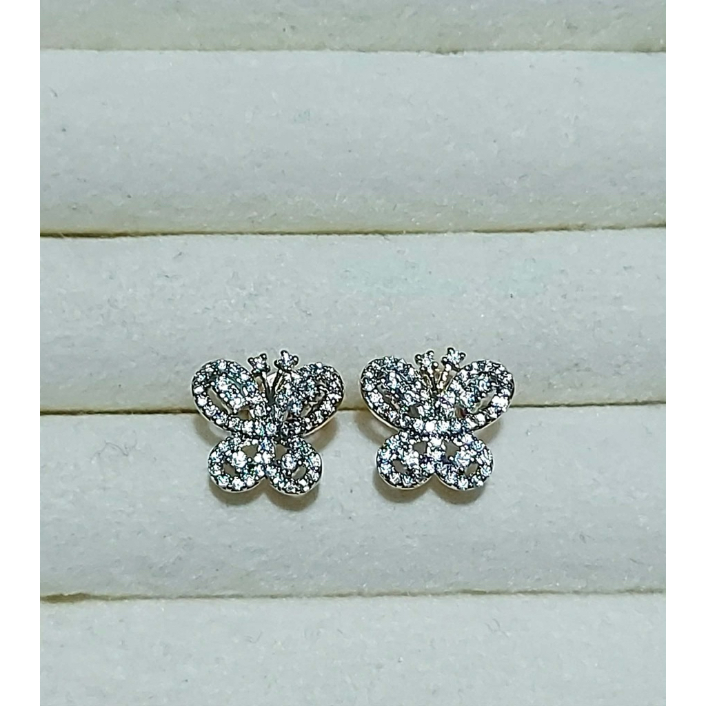 Petite Diamond Butterfly Earrings | Champagne Setting product photo 2