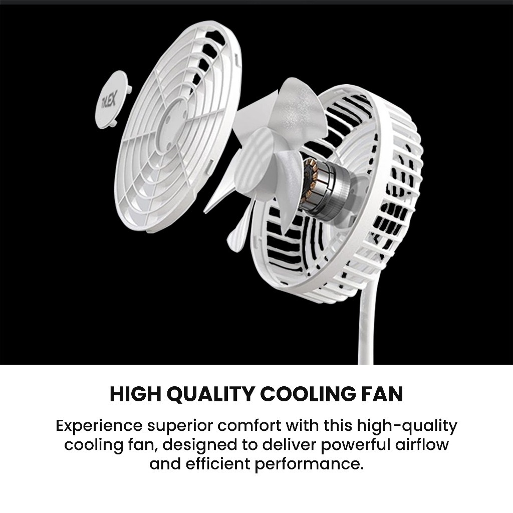 AB Opolar Type Rechargeable Fan 20000mAh 2 Batteries 10 Inch Cool Heads Portable Camping Fan — view 3