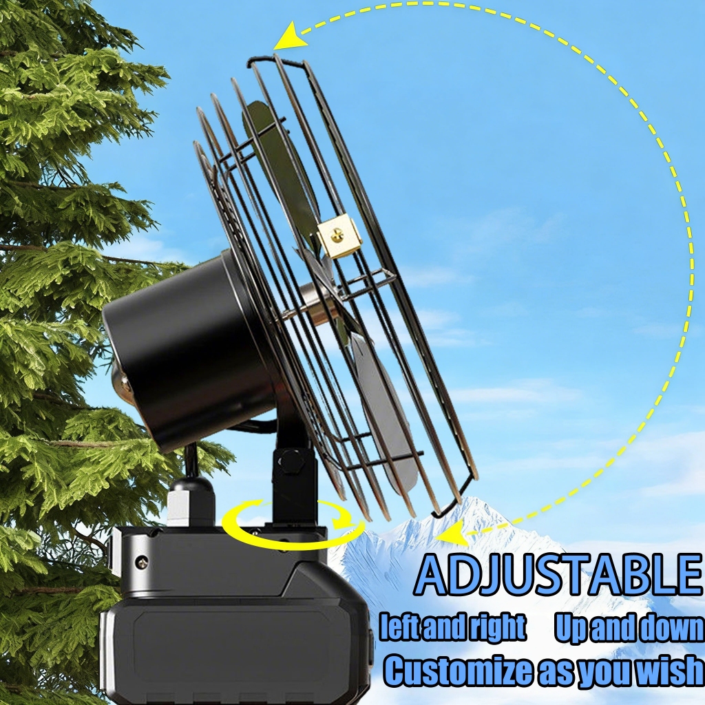 8 Inch Portable Camping Fan Cordless Rechargeable Fan High Power Outdoor Lithium Battery Fan - Image 4