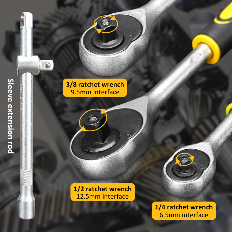 KEELAT 121Pcs Toolbox Ratchet Wrench Set (50HRC) DIY Tools Screwdriver Hex Drive Hardened Steel - Image 6