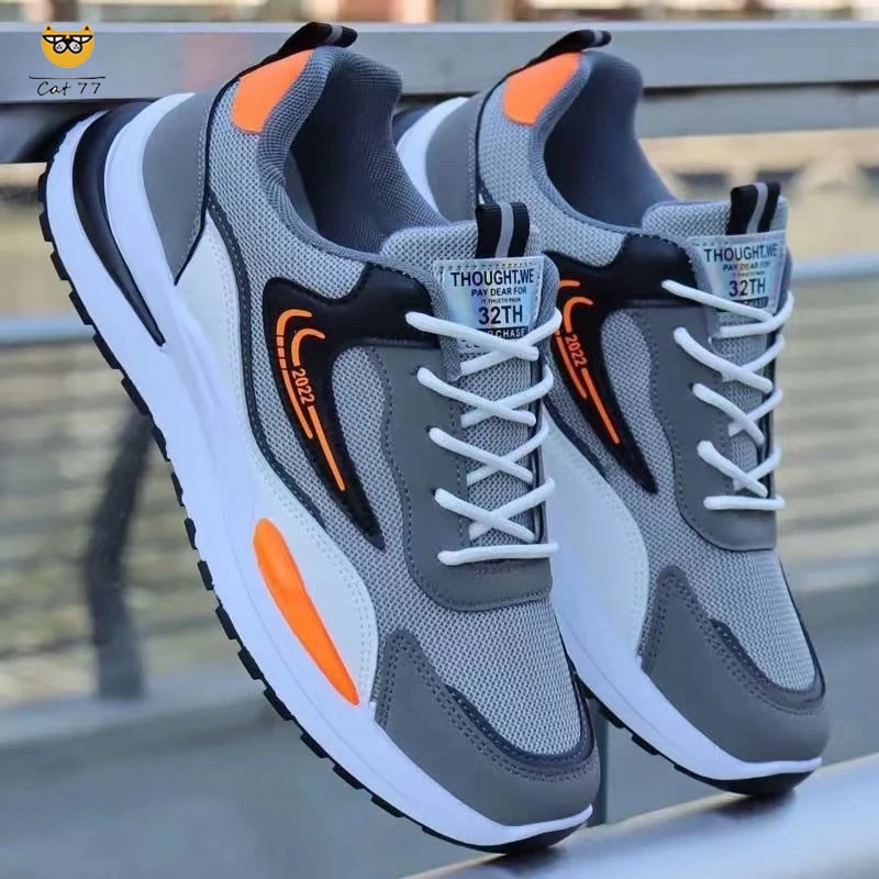 Korean Sports Running Shoes For Men Casual Rubber Shoes For Men Thick Bottom Comfortable Sneakers