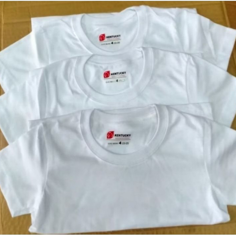COD New FASHION  Unisex Makapal Makapal Plain White Round Neck T-Shirt and sando