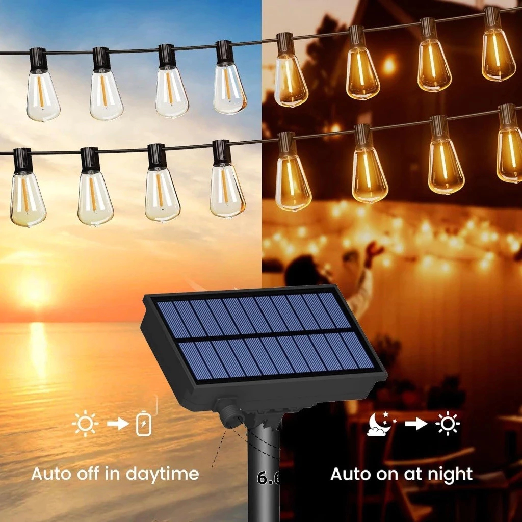 ST38/G40 LED Solar Light Outdoor Waterproof Bulb String Light Cafe Lights Garden Lights Hanging — view 4