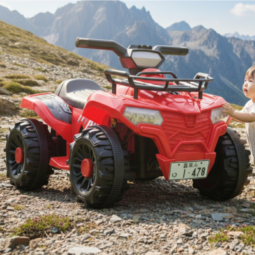 Japan Large Luxury  ATV for kids Electric Ride On Rechargeable Outdoor Motorbike  Music LED Lights - Image 5