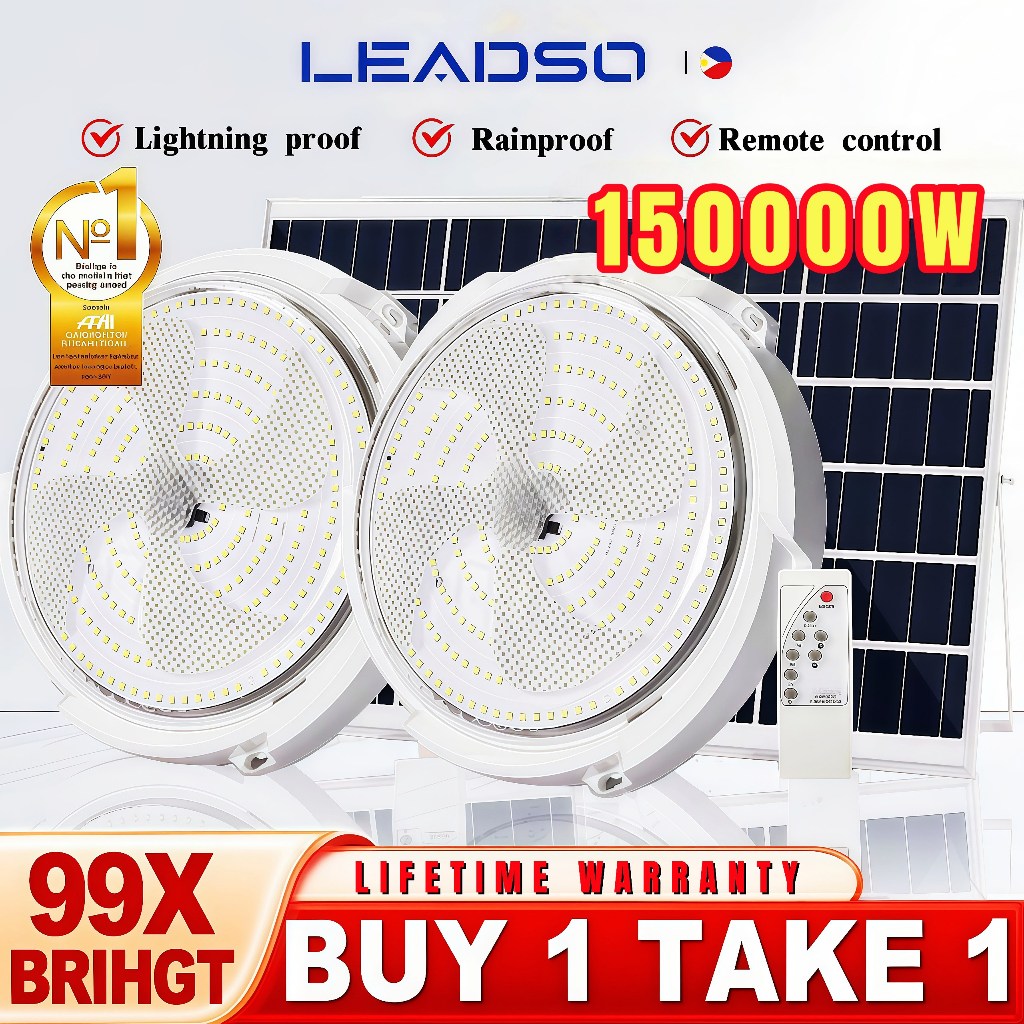 Solar Light Indoor Light LED Solar Ceiling Light Waterproof With Remote BUY 1 TAKE 1