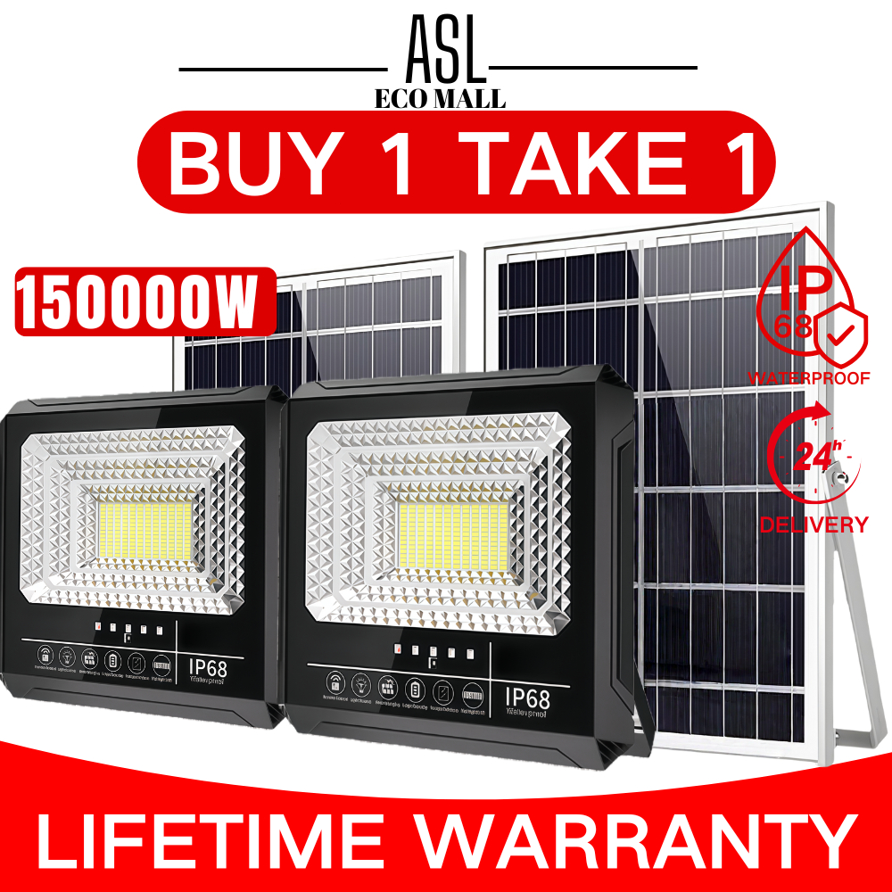 150000W BUY1 TAKE1 Solar Light Outdoor Waterproof LED Solar Floodlights Street Lamp With solar panel