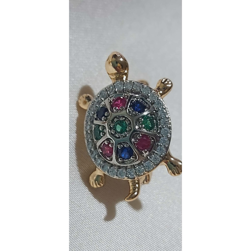 Multi-Colored Gemstone Turtle Hoop Earrings product photo 4