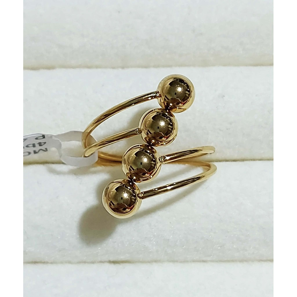 4-Ball Ring – Yellow Gold Adjustable
