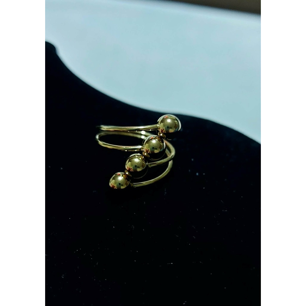 4-Ball Ring – Yellow Gold Adjustable product photo 2