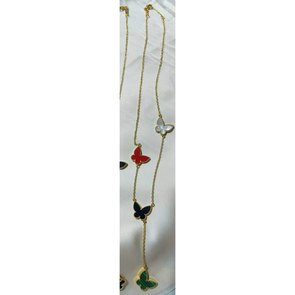 Butterfly Station Necklace | Multicolor | Adjustable Length product photo 2